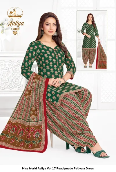 Miss World Aaliya Vol 17 Readymade Patiyala Dress — Pure Cotton Printed, Unstitched Dress Materials, Miss wholesale from Surat — view 6