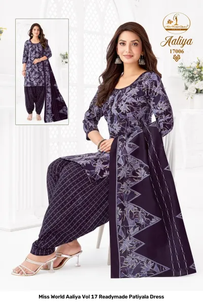 Miss World Aaliya Vol 17 Readymade Patiyala Dress — Pure Cotton Printed, Unstitched Dress Materials, Miss wholesale from Surat — view 7