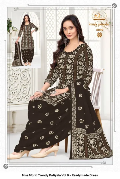 Miss World Trendy Patiyala Vol 8 - Readymade Dress — Pure Cotton Printed, Ready Made Suits, Miss World Choice wholesale from Surat — view 10