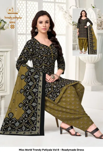 Miss World Trendy Patiyala Vol 8 - Readymade Dress — Pure Cotton Printed, Ready Made Suits, Miss World Choice wholesale from Surat — view 5