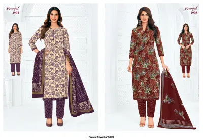 Pranjul Priyanka Vol 29 — Unstitched Dress Materials, Pranjul Fashion wholesale from Surat — view 4