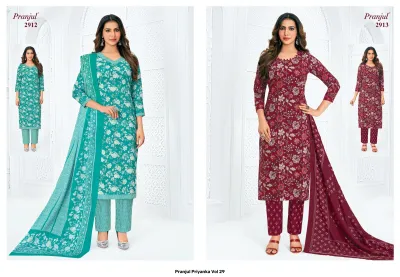 Pranjul Priyanka Vol 29 — Unstitched Dress Materials, Pranjul Fashion wholesale from Surat — view 8