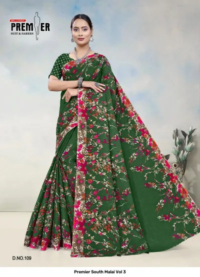 Premier South Malai Vol 3 — Sarees, Premier Suits &amp; Sarees wholesale from Surat — view 10