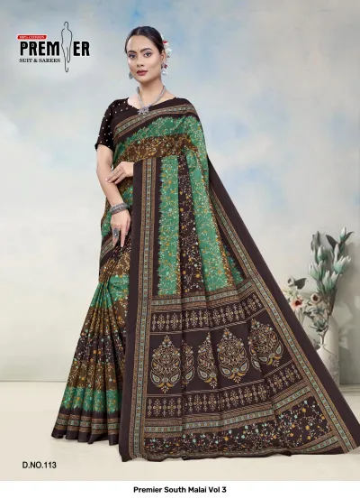 Premier South Malai Vol 3 — Sarees, Premier Suits &amp; Sarees wholesale from Surat — view 14