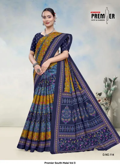 Premier South Malai Vol 3 — Sarees, Premier Suits &amp; Sarees wholesale from Surat — view 15