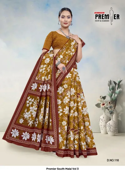 Premier South Malai Vol 3 — Sarees, Premier Suits &amp; Sarees wholesale from Surat — view 17