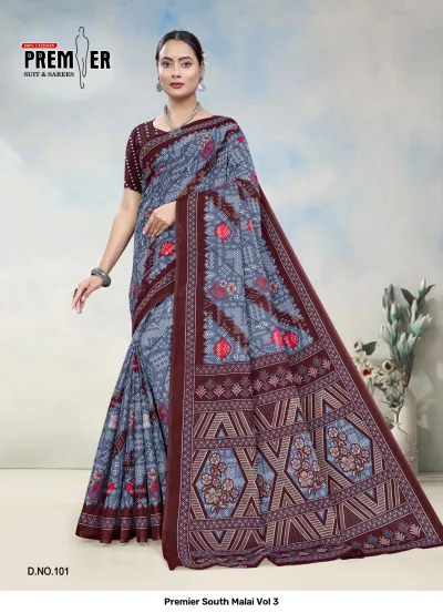Premier South Malai Vol 3 — Sarees, Premier Suits &amp; Sarees wholesale from Surat — view 2