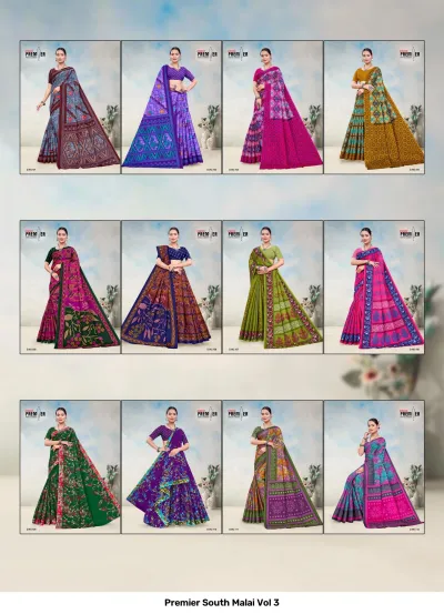 Premier South Malai Vol 3 — Sarees, Premier Suits &amp; Sarees wholesale from Surat — view 22