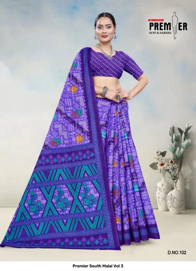 Premier South Malai Vol 3 — Sarees, Premier Suits &amp; Sarees wholesale from Surat — view 3