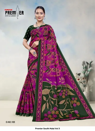 Premier South Malai Vol 3 — Sarees, Premier Suits &amp; Sarees wholesale from Surat — view 6