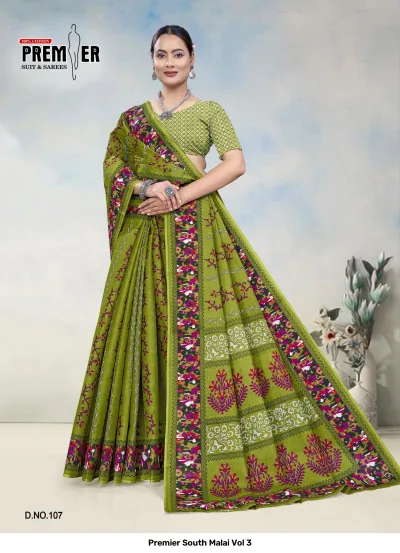 Premier South Malai Vol 3 — Sarees, Premier Suits &amp; Sarees wholesale from Surat — view 8
