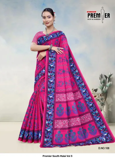 Premier South Malai Vol 3 — Sarees, Premier Suits &amp; Sarees wholesale from Surat — view 9