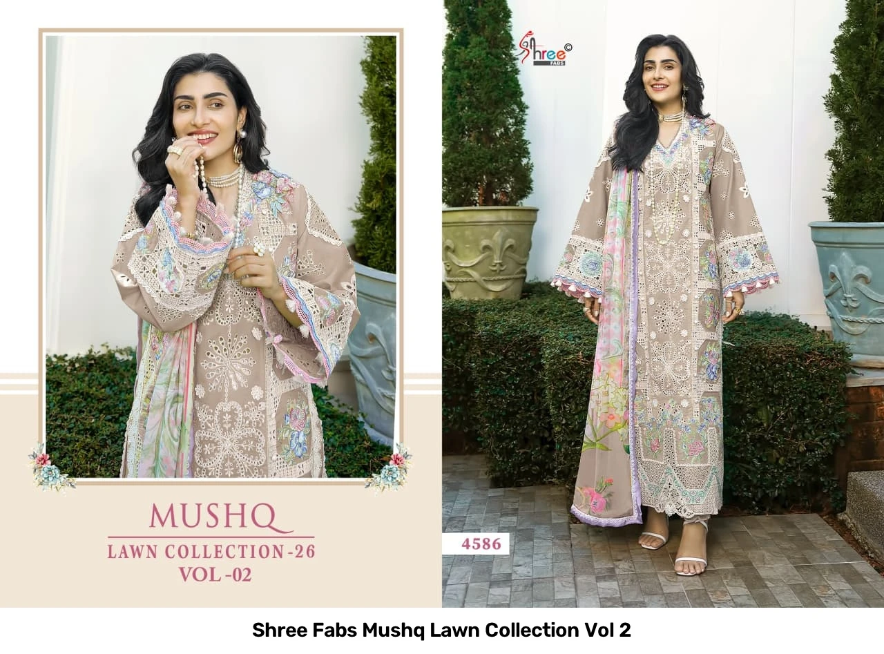 Shree Fabs Mushq Lawn Collection Vol 2 4