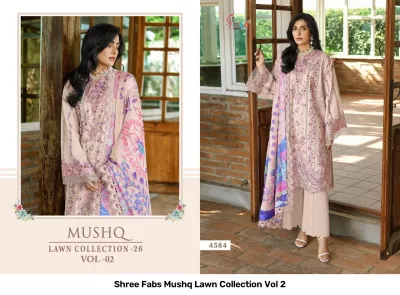 Shree Fabs Mushq Lawn Collection Vol 2 — Pakistani Suits, Shree Fabs wholesale from Surat — view 5