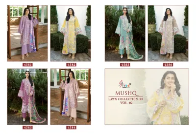 Shree Fabs Mushq Lawn Collection Vol 2 — Pakistani Suits, Shree Fabs wholesale from Surat — view 8