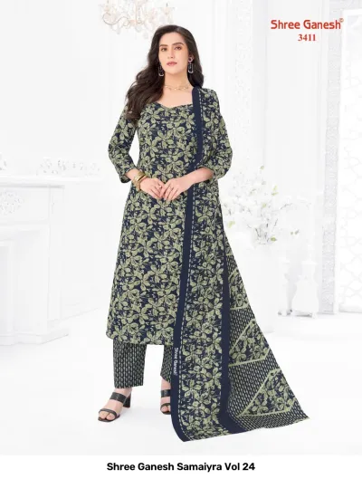 Shree Ganesh Samaiyra Vol 24 — Pure Cotton Printed, Unstitched Dress Materials, Shree wholesale from Surat — view 12