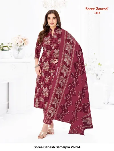 Shree Ganesh Samaiyra Vol 24 — Pure Cotton Printed, Unstitched Dress Materials, Shree wholesale from Surat — view 14
