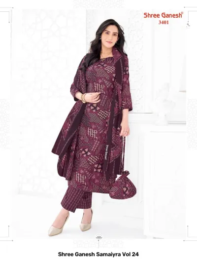 Shree Ganesh Samaiyra Vol 24 — Pure Cotton Printed, Unstitched Dress Materials, Shree wholesale from Surat — view 2