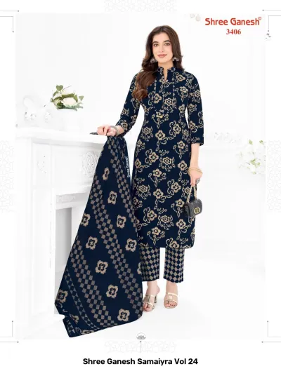Shree Ganesh Samaiyra Vol 24 — Pure Cotton Printed, Unstitched Dress Materials, Shree wholesale from Surat — view 7