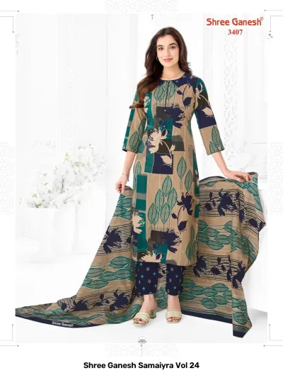 Shree Ganesh Samaiyra Vol 24 — Pure Cotton Printed, Unstitched Dress Materials, Shree wholesale from Surat — view 8