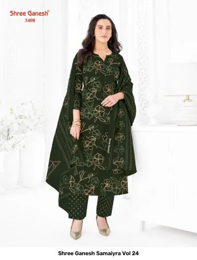 Shree Ganesh Samaiyra Vol 24 — Pure Cotton Printed, Unstitched Dress Materials, Shree wholesale from Surat — view 9