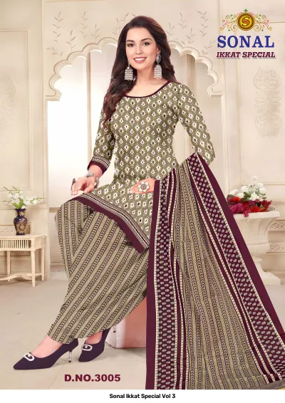 Sonal Ikkat Special Vol 3 — Pure Cotton Printed, Unstitched Dress Materials, Sonal wholesale from Surat — view 6