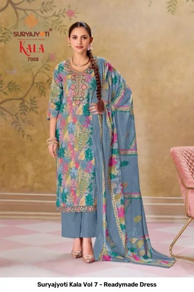 Suryajyoti Kala Vol 7 - Readymade Dress — Stitched Suits, Suryajyoti wholesale from Surat — view 10