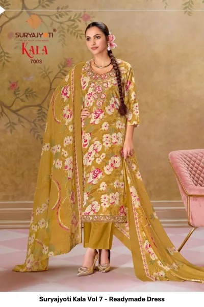 Suryajyoti Kala Vol 7 - Readymade Dress — Stitched Suits, Suryajyoti wholesale from Surat — view 5