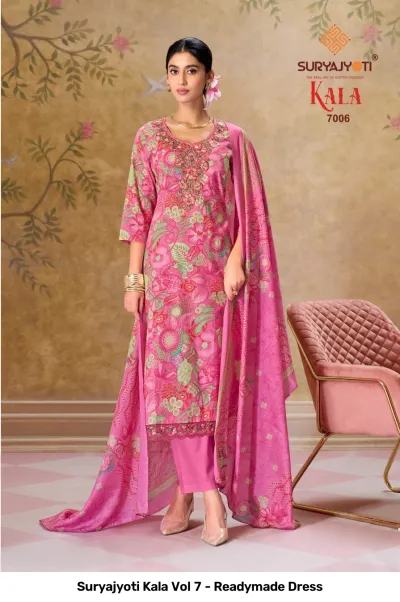 Suryajyoti Kala Vol 7 - Readymade Dress — Stitched Suits, Suryajyoti wholesale from Surat — view 7