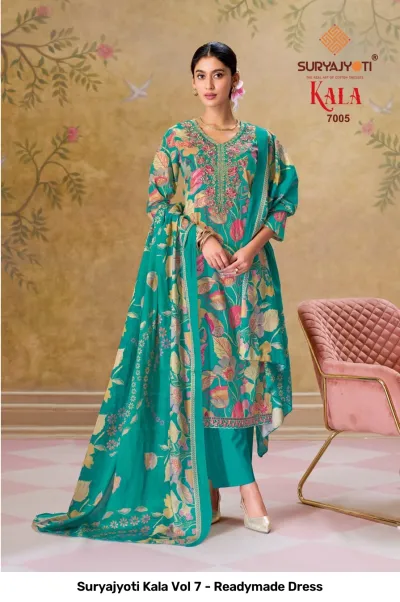 Suryajyoti Kala Vol 7 - Readymade Dress — Stitched Suits, Suryajyoti wholesale from Surat — view 8