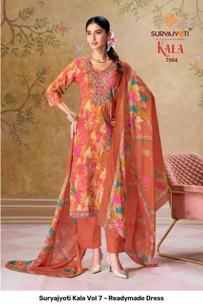 Suryajyoti Kala Vol 7 - Readymade Dress — Stitched Suits, Suryajyoti wholesale from Surat — view 9