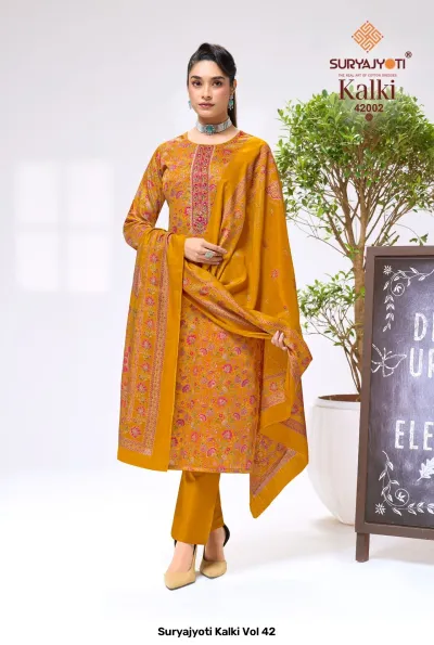 Suryajyoti Kalki Vol 42 — Unstitched Dress Materials, Suryajyoti wholesale from Surat — view 3