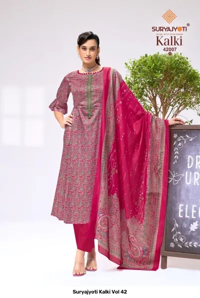 Suryajyoti Kalki Vol 42 — Unstitched Dress Materials, Suryajyoti wholesale from Surat — view 8