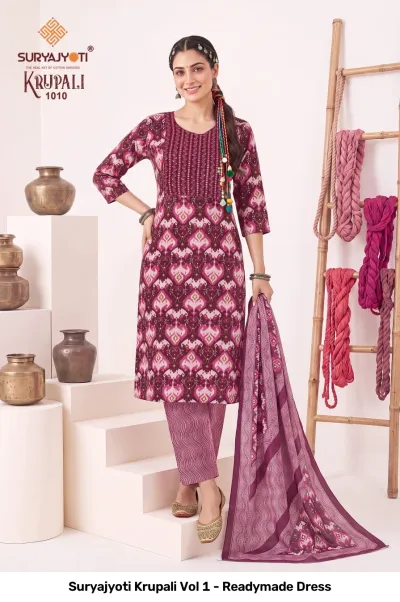 Suryajyoti Krupali Vol 1 - Readymade Dress — Stitched Suits, Suryajyoti wholesale from Surat — view 10