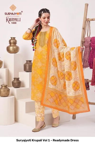 Suryajyoti Krupali Vol 1 - Readymade Dress — Stitched Suits, Suryajyoti wholesale from Surat — view 11
