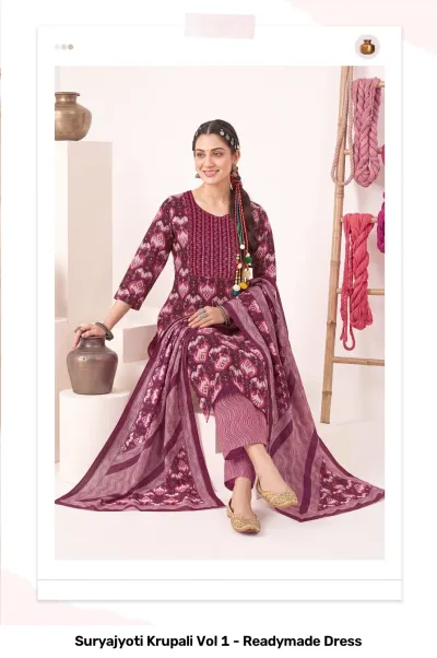 Suryajyoti Krupali Vol 1 - Readymade Dress — Stitched Suits, Suryajyoti wholesale from Surat — view 12