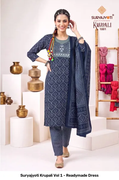 Suryajyoti Krupali Vol 1 - Readymade Dress — Stitched Suits, Suryajyoti wholesale from Surat — view 2