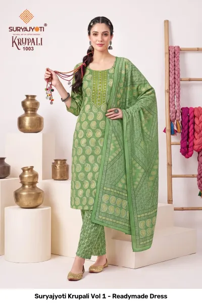 Suryajyoti Krupali Vol 1 - Readymade Dress — Stitched Suits, Suryajyoti wholesale from Surat — view 5