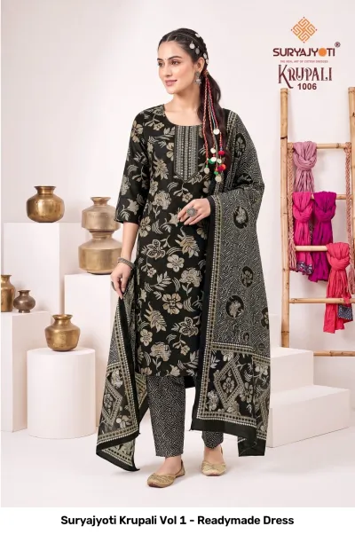 Suryajyoti Krupali Vol 1 - Readymade Dress — Stitched Suits, Suryajyoti wholesale from Surat — view 6