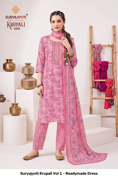 Suryajyoti Krupali Vol 1 - Readymade Dress — Stitched Suits, Suryajyoti wholesale from Surat — view 7