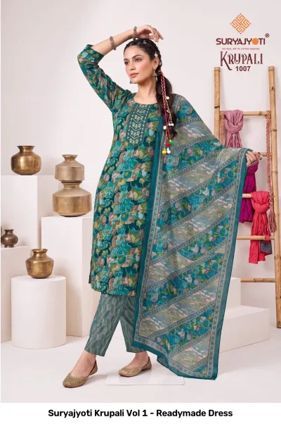 Suryajyoti Krupali Vol 1 - Readymade Dress — Stitched Suits, Suryajyoti wholesale from Surat — view 9