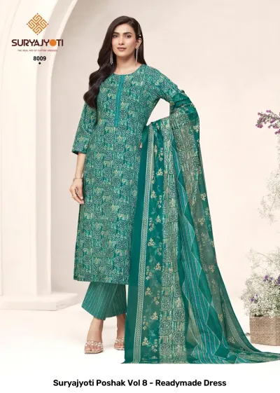 Suryajyoti Poshak Vol 8 - Readymade Dress — Pure Cotton Printed With Foil, Stitched Suits, Suryajyoti wholesale from Surat — view 10