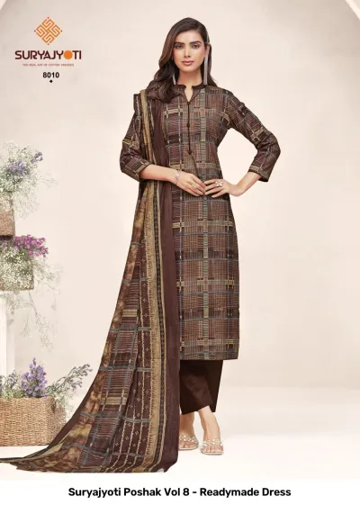 Suryajyoti Poshak Vol 8 - Readymade Dress — Pure Cotton Printed With Foil, Stitched Suits, Suryajyoti wholesale from Surat — view 11