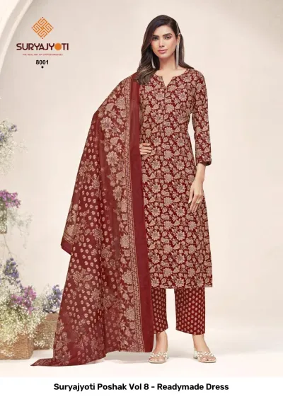 Suryajyoti Poshak Vol 8 - Readymade Dress — Pure Cotton Printed With Foil, Stitched Suits, Suryajyoti wholesale from Surat — view 2