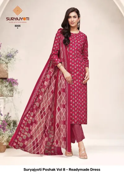 Suryajyoti Poshak Vol 8 - Readymade Dress — Pure Cotton Printed With Foil, Stitched Suits, Suryajyoti wholesale from Surat — view 6