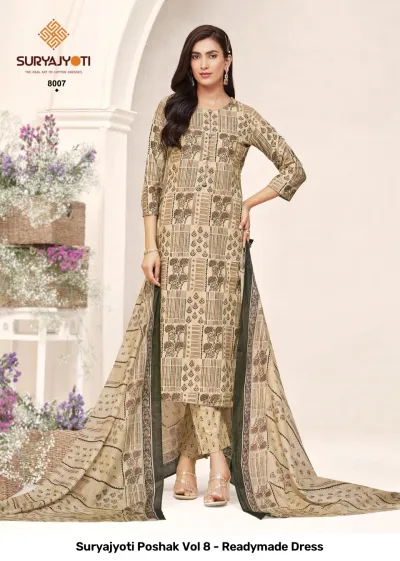 Suryajyoti Poshak Vol 8 - Readymade Dress — Pure Cotton Printed With Foil, Stitched Suits, Suryajyoti wholesale from Surat — view 7