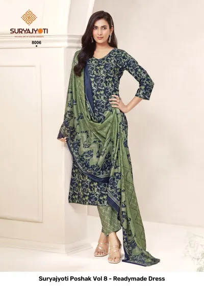 Suryajyoti Poshak Vol 8 - Readymade Dress — Pure Cotton Printed With Foil, Stitched Suits, Suryajyoti wholesale from Surat — view 8