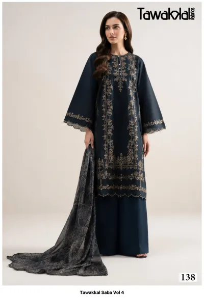 Tawakkal Saba Vol 4 — Pure Cotton, Karachi Pattern Dress, Tawakkal wholesale from Surat — view 10