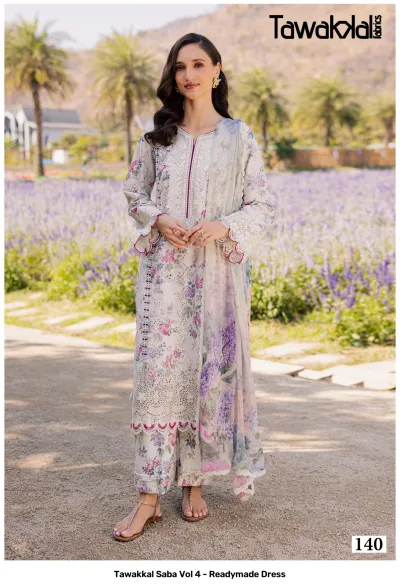 Tawakkal Saba Vol 4 - Readymade Dress — Pure Cotton, Pakistani Readymade Suits, Tawakkal wholesale from Surat — view 11