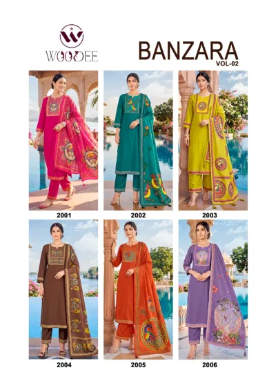 Woodee Banzara Vol 2 — Stitched Suits, Woodee wholesale from Surat — view 8